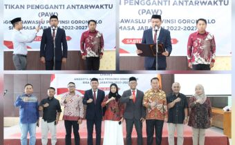 Pimpinan Bawaslu Provinsi Gorontalo Kini Lengkap, Wahyudin M Akili Resmi Dilantik