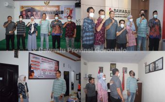 Jalin Silaturahmi, Tim Humas Bawaslu RI menyambangi Bawaslu Kota Gorontalo dan Bawaslu Kabupaten Gorontalo