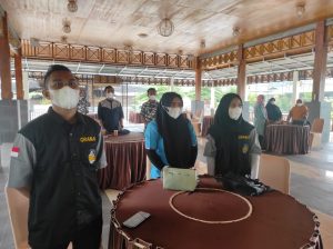 Antusias Peserta sosialisasi pengawasan partisipatif masyarakat dengan tetap mematuhi prokes